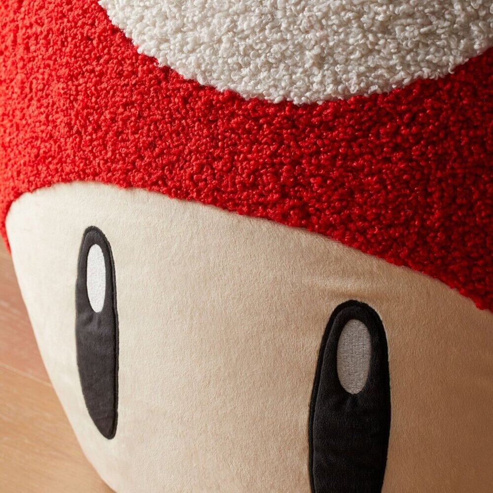 Pottery Barn Large Super Mario Mushroom Bean Bag Chair Slipcover Nintendo NEW - Picture 3 of 5